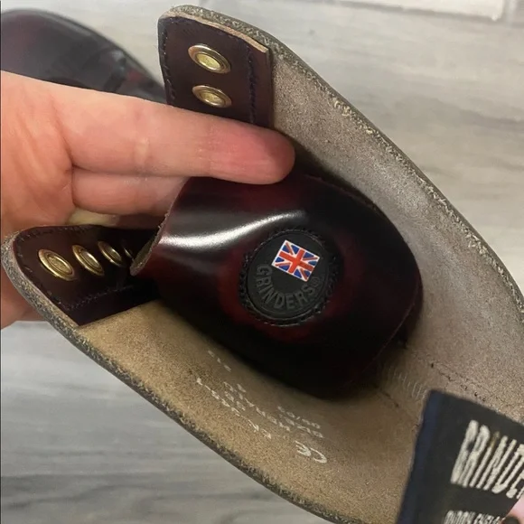 Dr. Martens they are * Grinders *Burgundy and Black Combat Boots - Picture 5 of 5